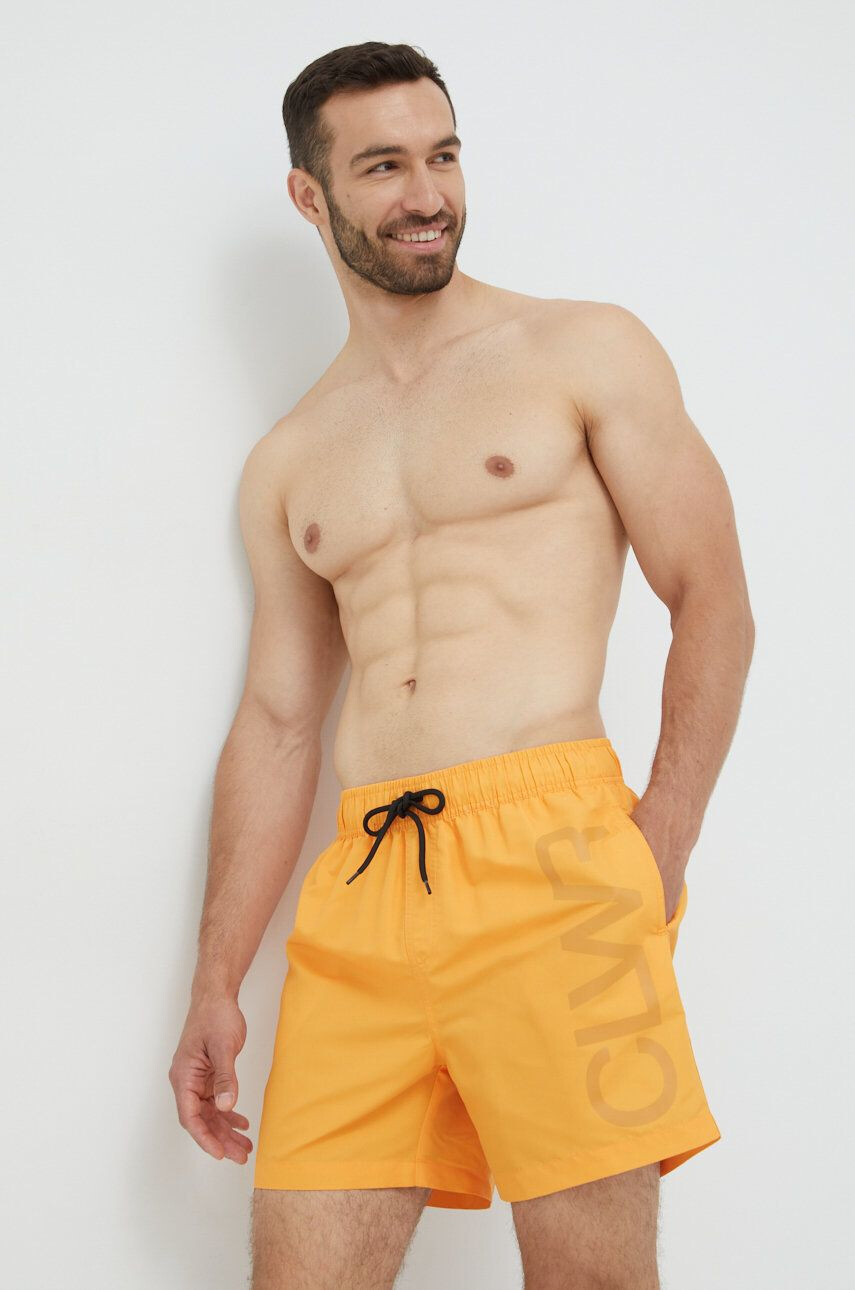 Colourwear pantaloni scurti de baie Volley culoarea portocaliu - Pled.ro