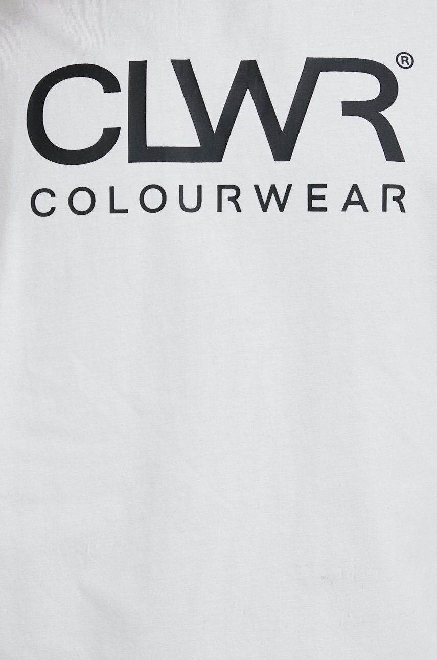 Colourwear tricou din bumbac culoarea alb cu imprimeu - Pled.ro