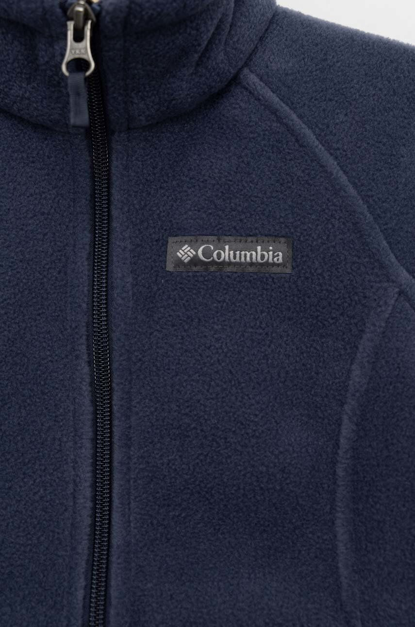 Columbia bluza copii Benton Springs Fleece culoarea verde neted - Pled.ro