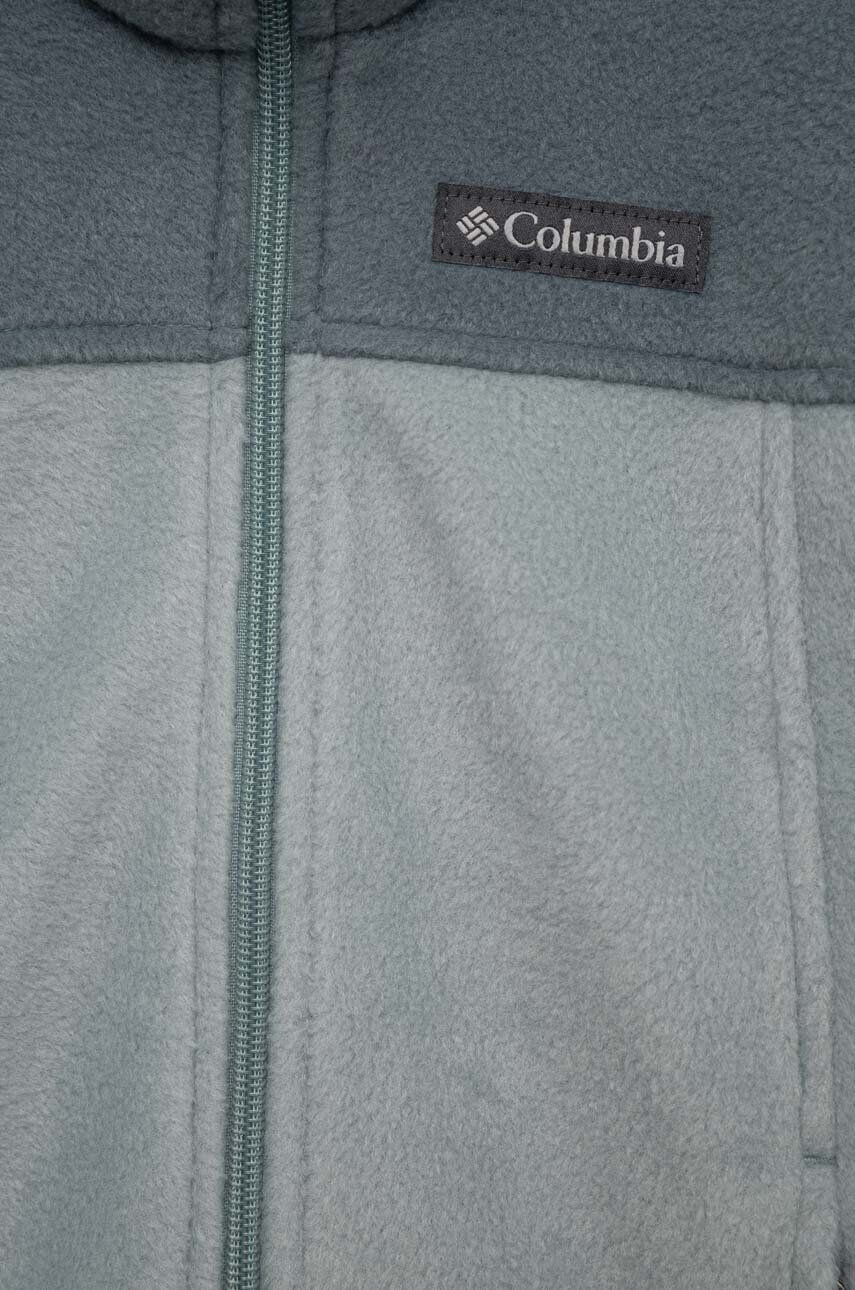 Columbia bluza copii Steens Mt II Fleece culoarea verde neted - Pled.ro