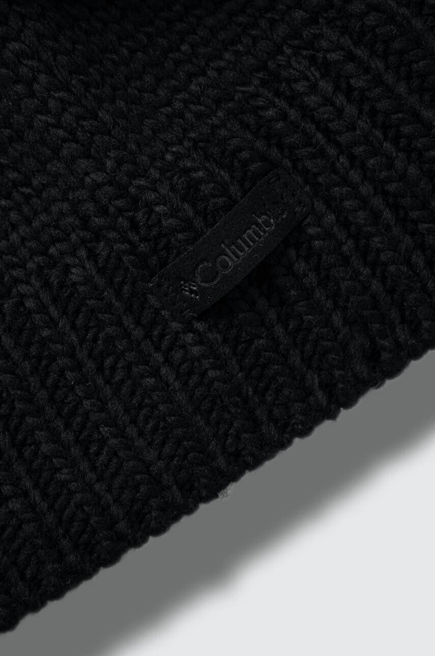 Columbia caciula culoarea negru din tricot gros - Pled.ro