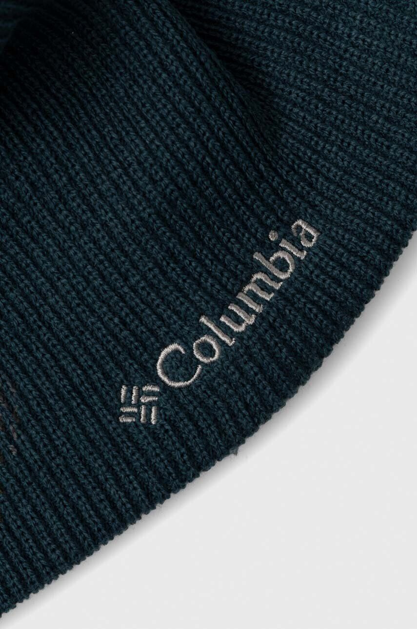 Columbia caciula copii culoarea verde din tricot gros - Pled.ro