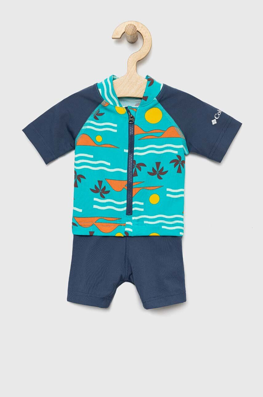 Columbia costum de baie pentru bebeluși Sandy Shores Sunguard Suit culoarea verde - Pled.ro