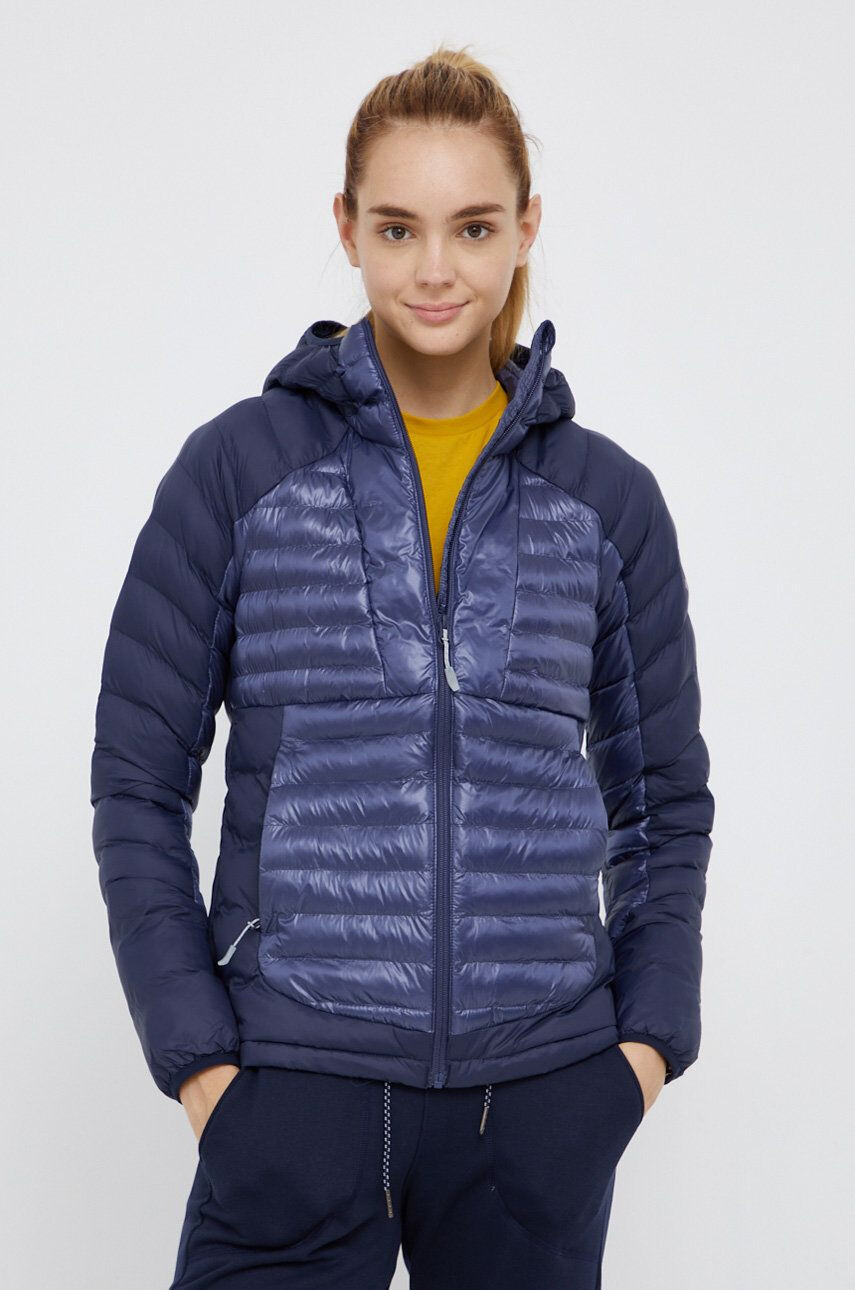 Columbia geacă W Labyrinth Loop Hooded Jacket femei culoarea bleumarin 1955323 - Pled.ro