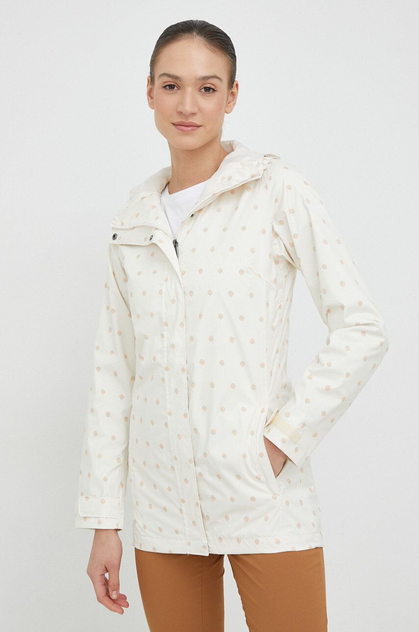 Columbia geaca de ploaie Splash A Little II Jacket femei culoarea bej de tranzitie - Pled.ro