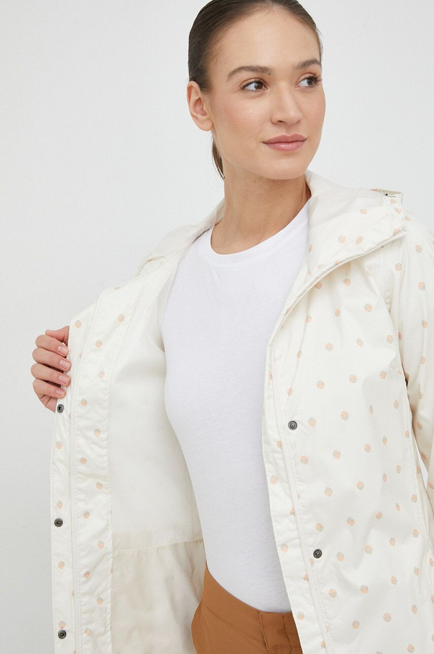 Columbia geaca de ploaie Splash A Little II Jacket femei culoarea bej de tranzitie - Pled.ro