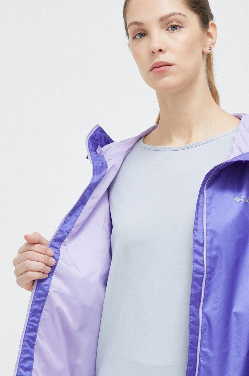 Columbia geaca de ploaie Ulica Jacket femei culoarea violet de tranzitie - Pled.ro