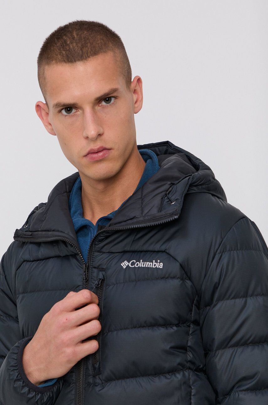 Columbia geacă de puf M Autumn Park Down Hooded Jacket bărbați culoarea negru de tranziție 1930241 - Pled.ro