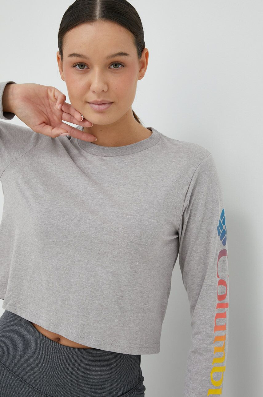 Columbia longsleeve femei culoarea gri - Pled.ro