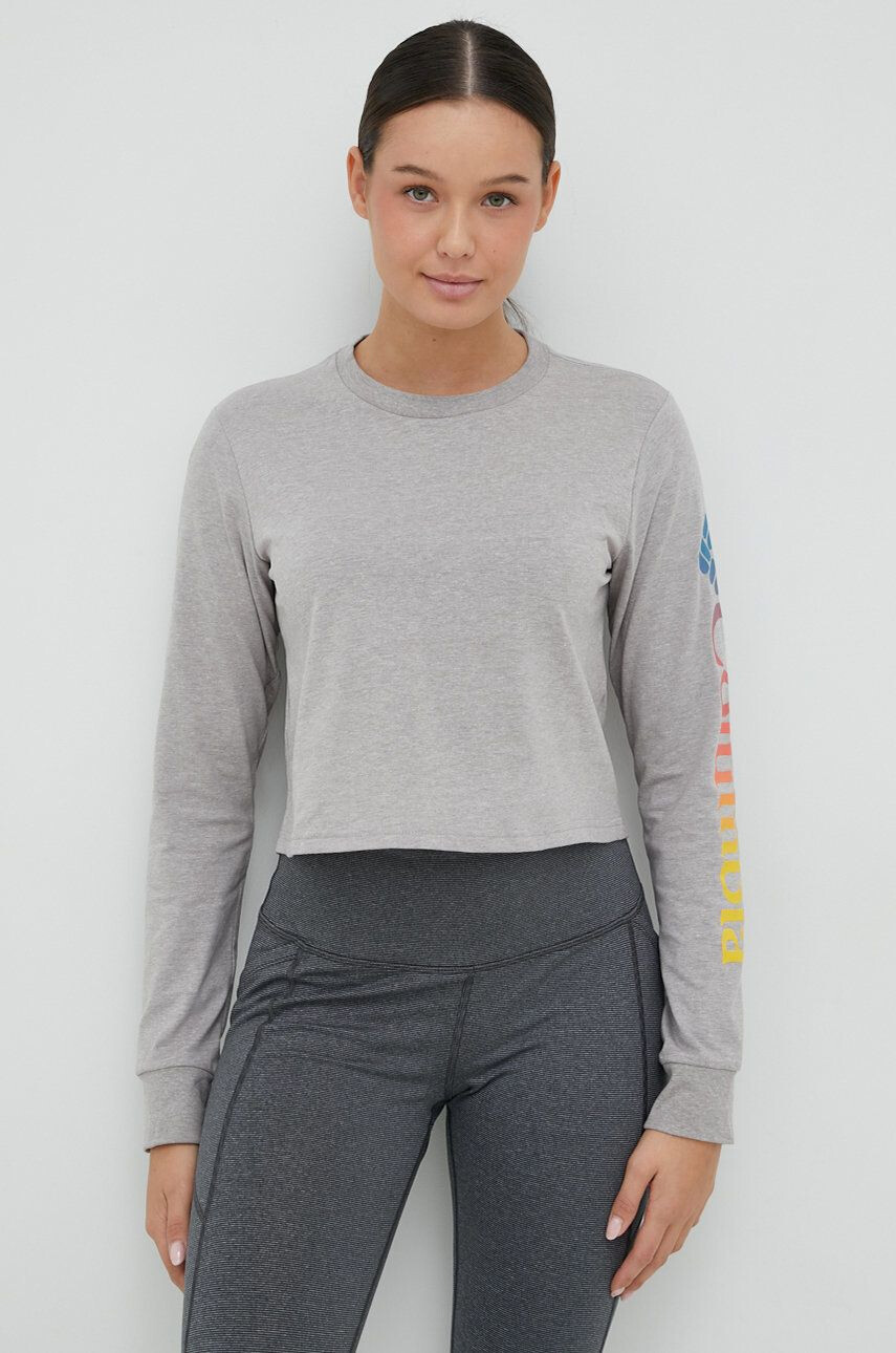 Columbia longsleeve femei culoarea gri - Pled.ro