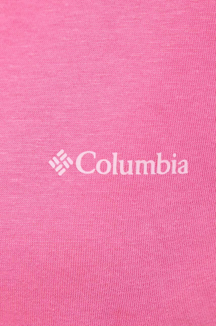 Columbia longsleeve din bumbac culoarea roz - Pled.ro