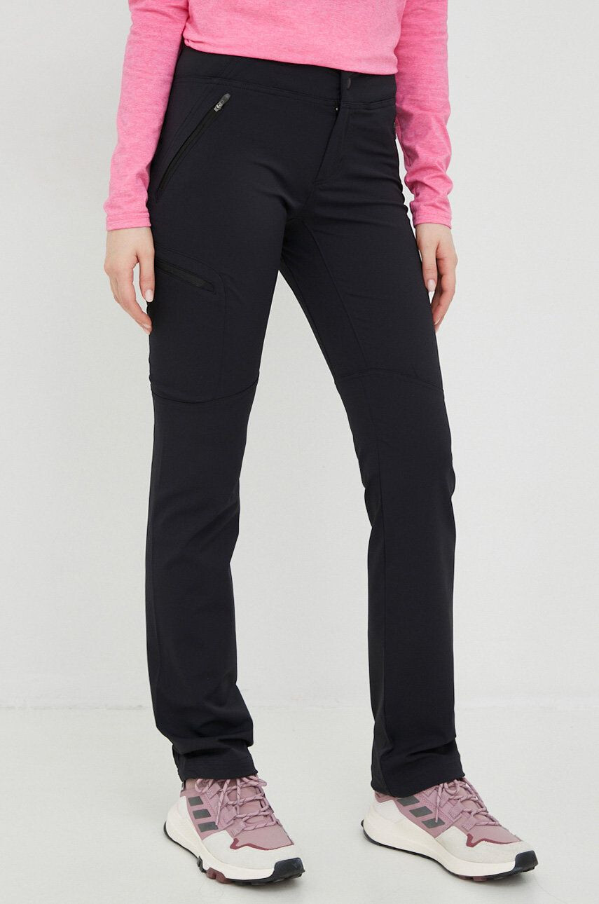 Columbia pantaloni de exterior femei culoarea negru - Pled.ro