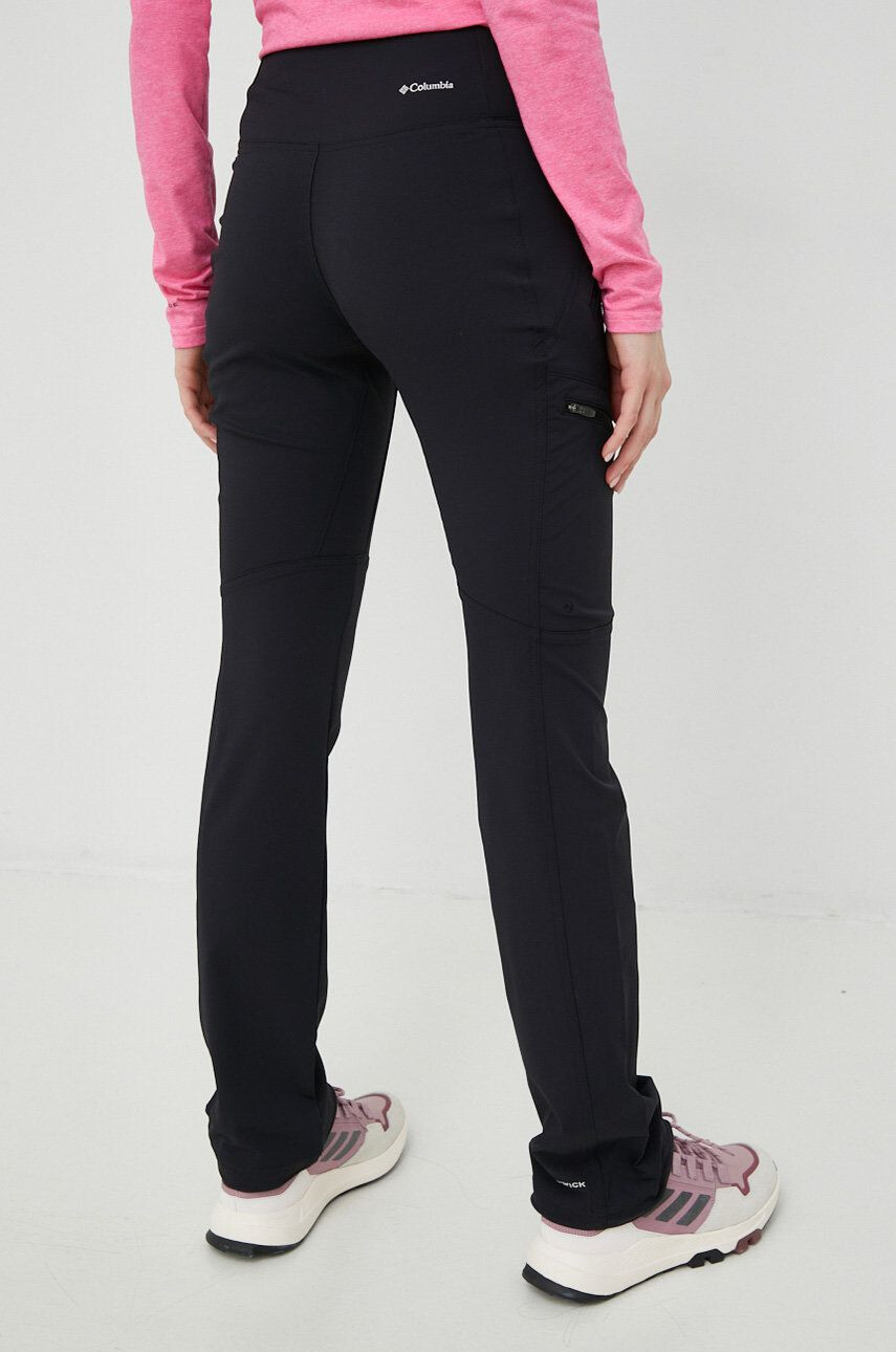 Columbia pantaloni de exterior femei culoarea negru - Pled.ro