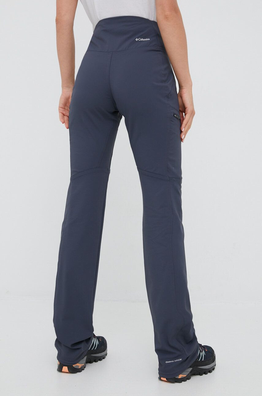 Columbia pantaloni de exterior Passo Alto femei culoarea albastru marin - Pled.ro