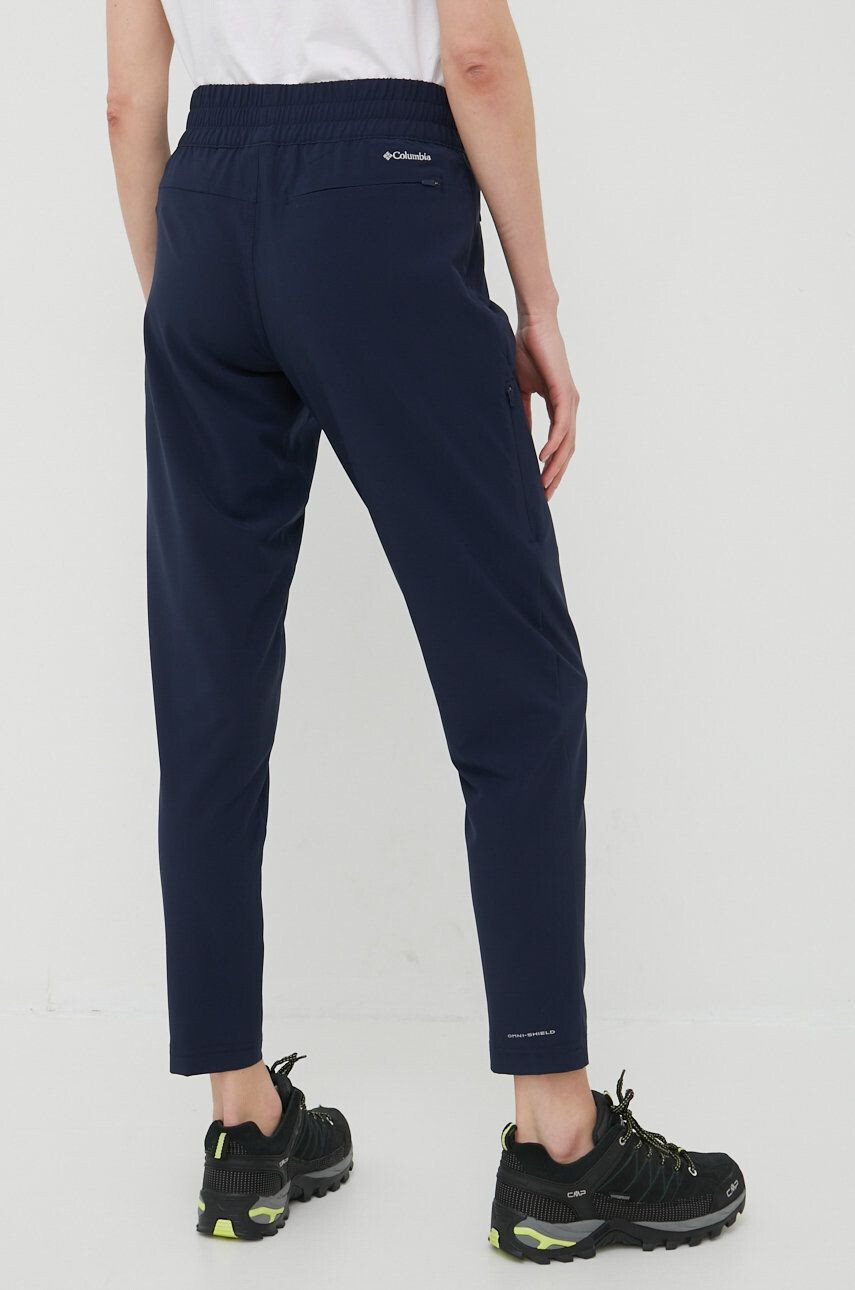 Columbia pantaloni de exterior Pleasant Creek femei culoarea albastru marin - Pled.ro