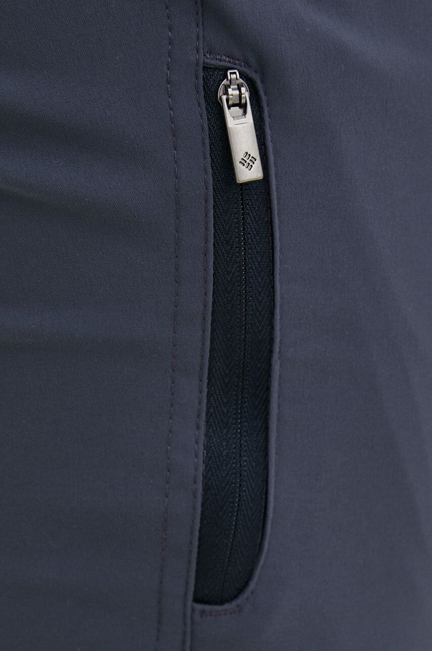 Columbia pantaloni de exterior Saturday Trail femei culoarea albastru marin drept high waist - Pled.ro