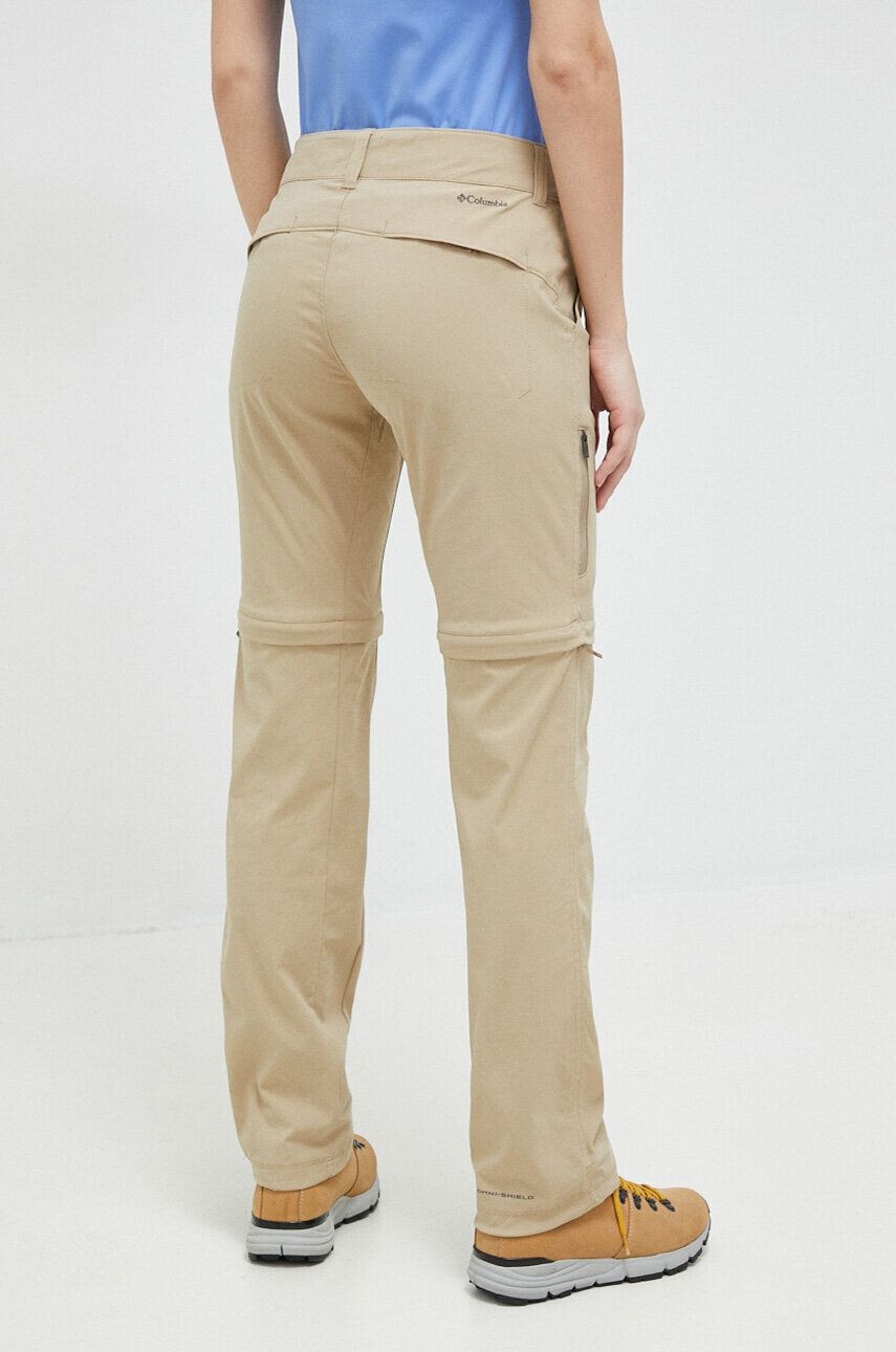 Columbia pantaloni de exterior Saturday Trail II culoarea bej drept medium waist - Pled.ro