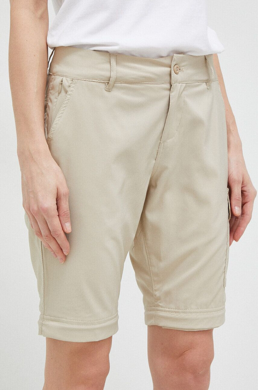 Columbia pantaloni de exterior Silver Ridge Utility culoarea bej fason cargo high waist - Pled.ro