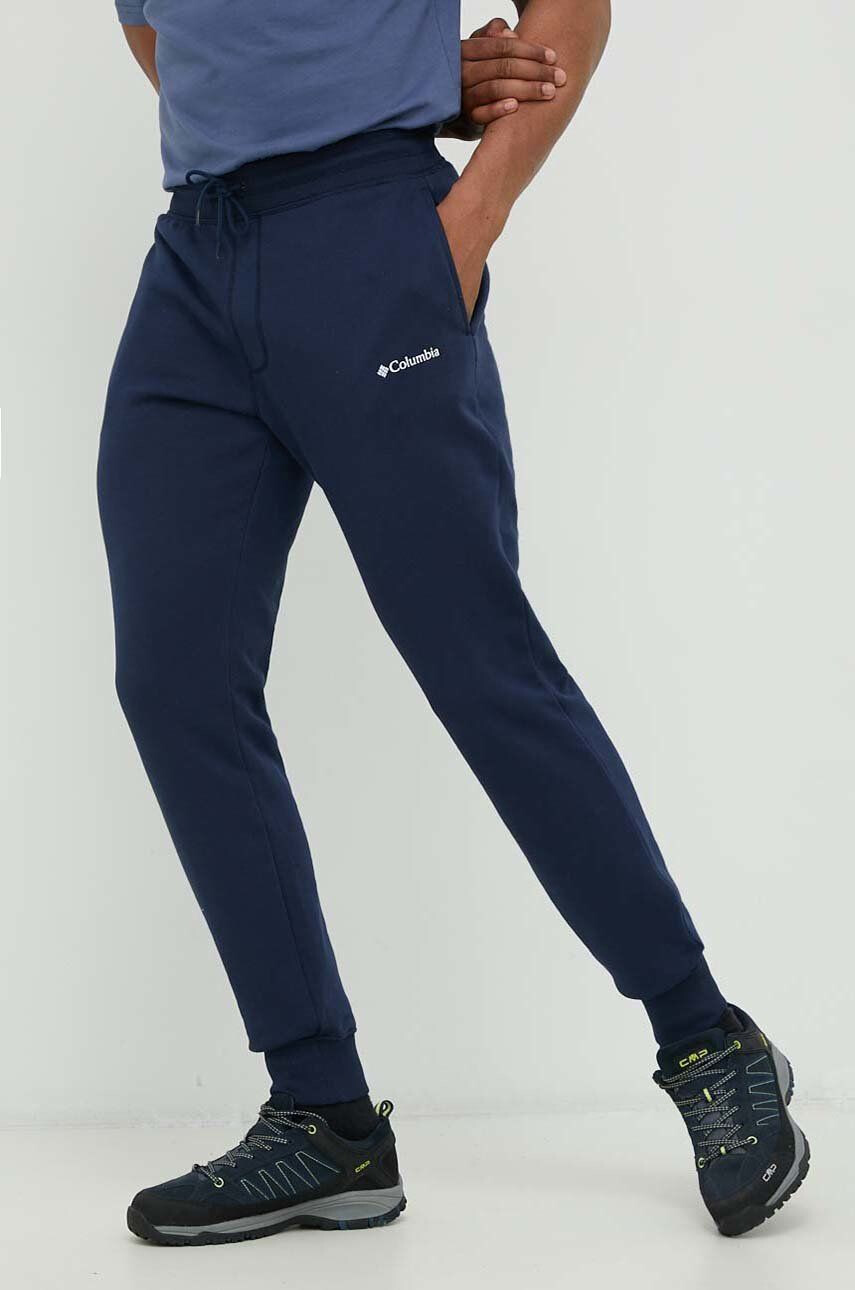 Columbia pantaloni de trening barbati culoarea albastru marin neted - Pled.ro