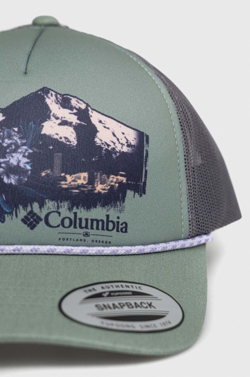 Columbia sapca culoarea verde cu imprimeu - Pled.ro