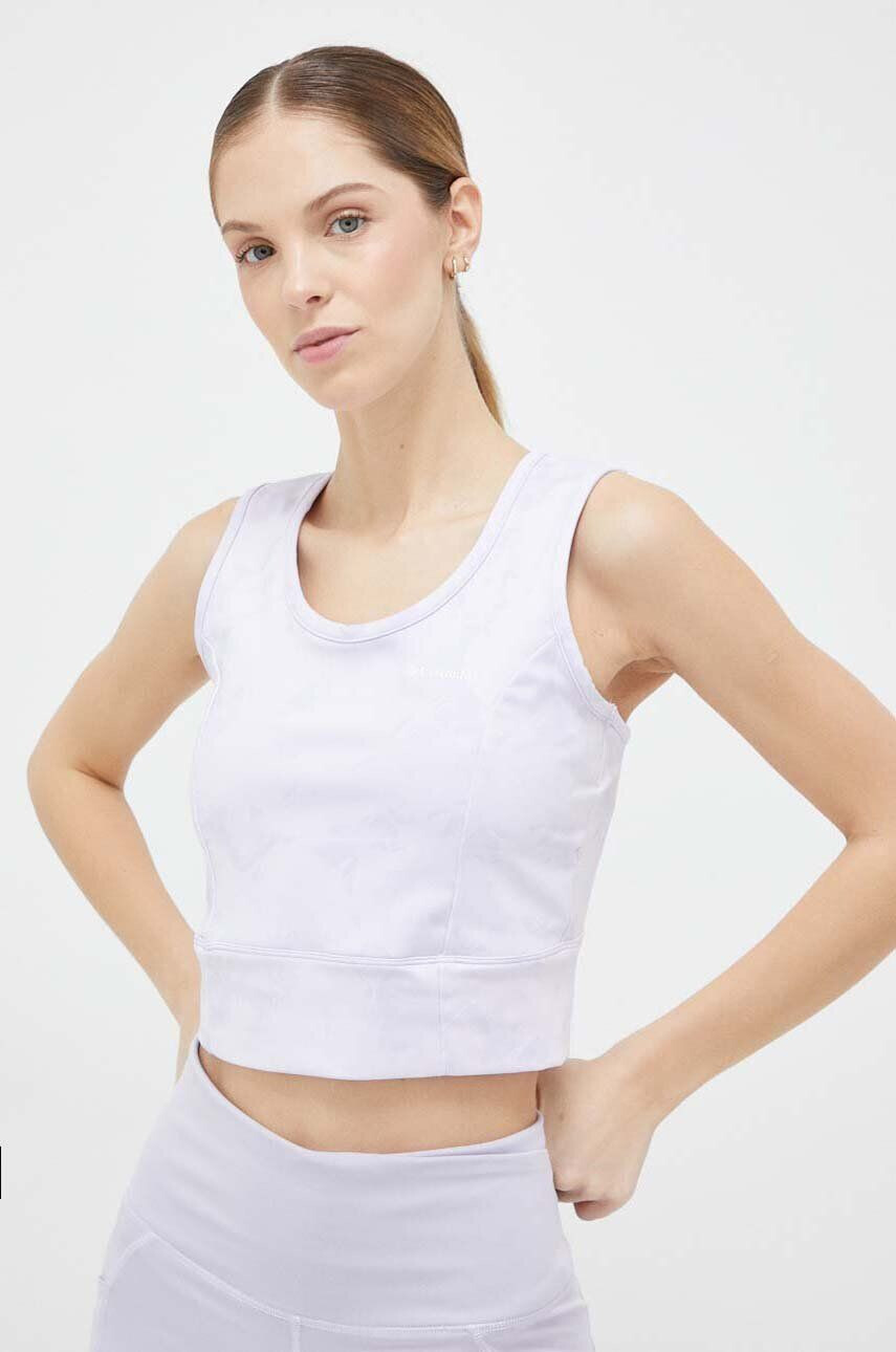 Columbia top sport Windgates II Cropped femei culoarea violet - Pled.ro