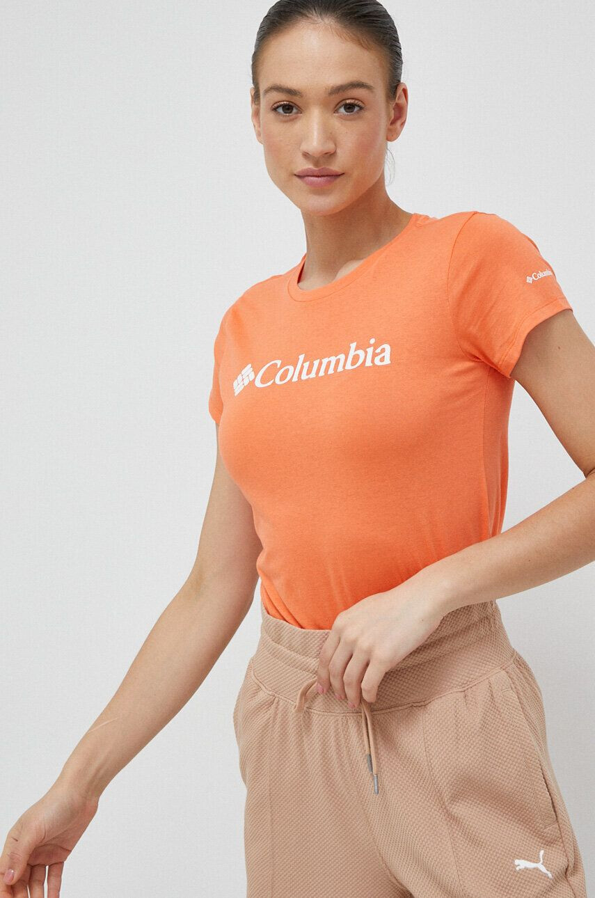 Columbia tricou femei culoarea portocaliu - Pled.ro