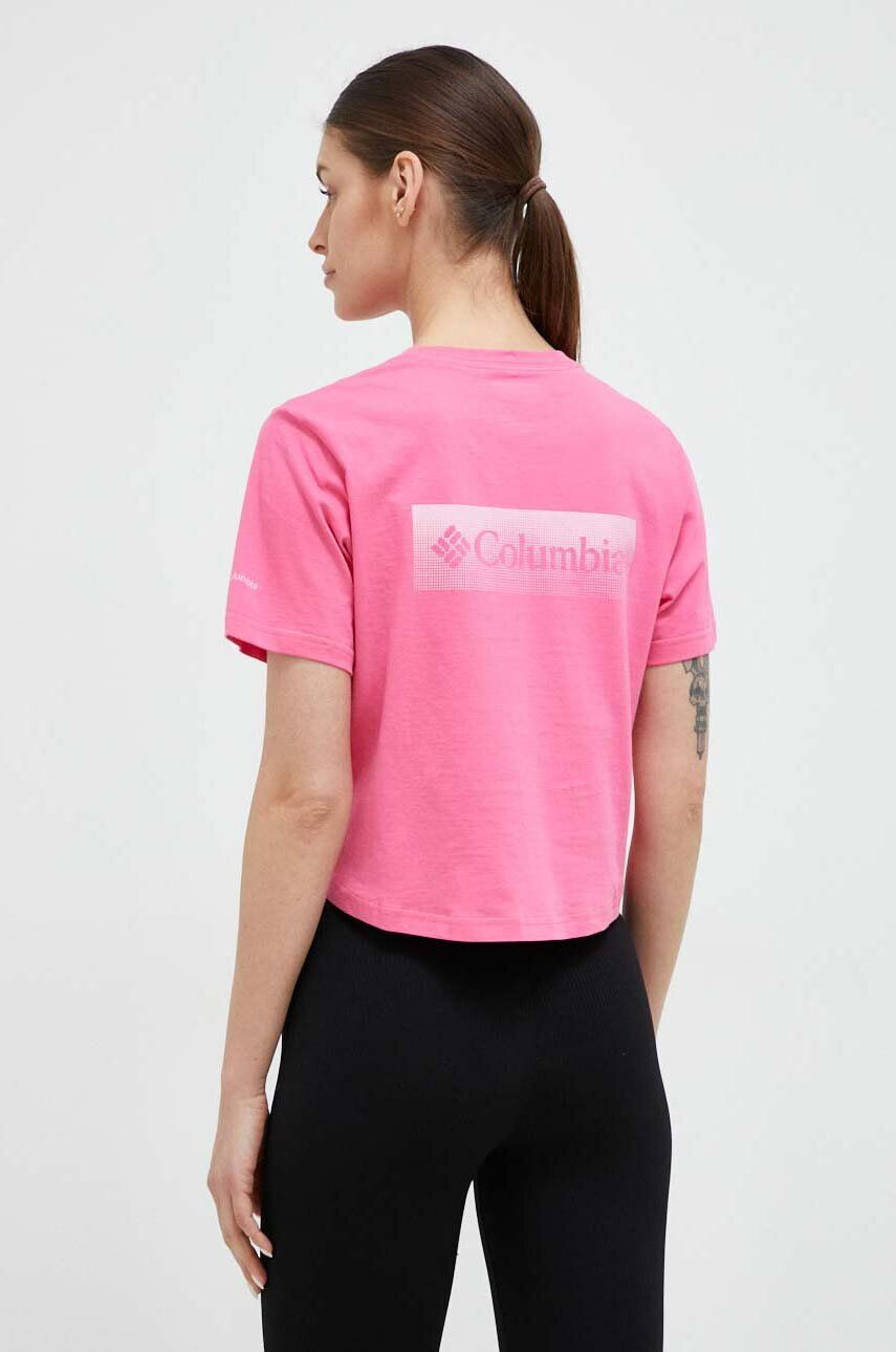 Columbia tricou din bumbac culoarea roz - Pled.ro