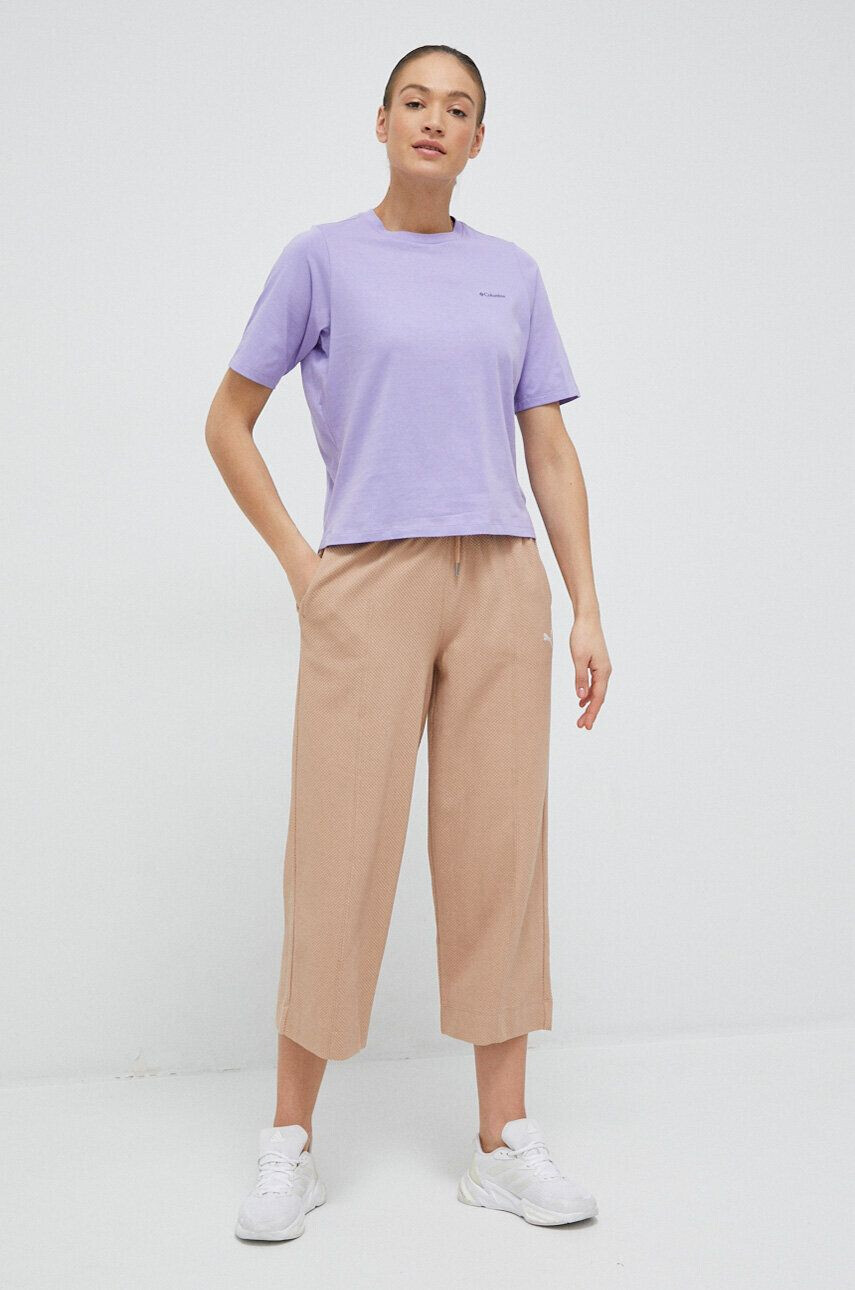 Columbia tricou din bumbac culoarea violet - Pled.ro