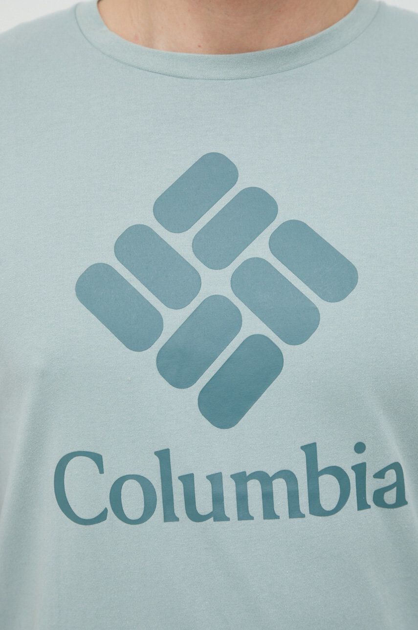 Columbia tricou sport Pacific Crossing II culoarea turcoaz cu imprimeu - Pled.ro