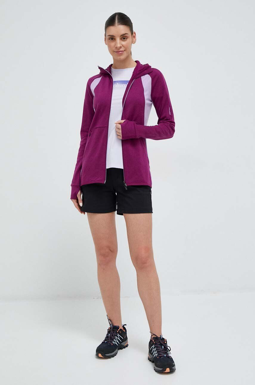 Columbia tricou sport Sun Trek culoarea violet - Pled.ro