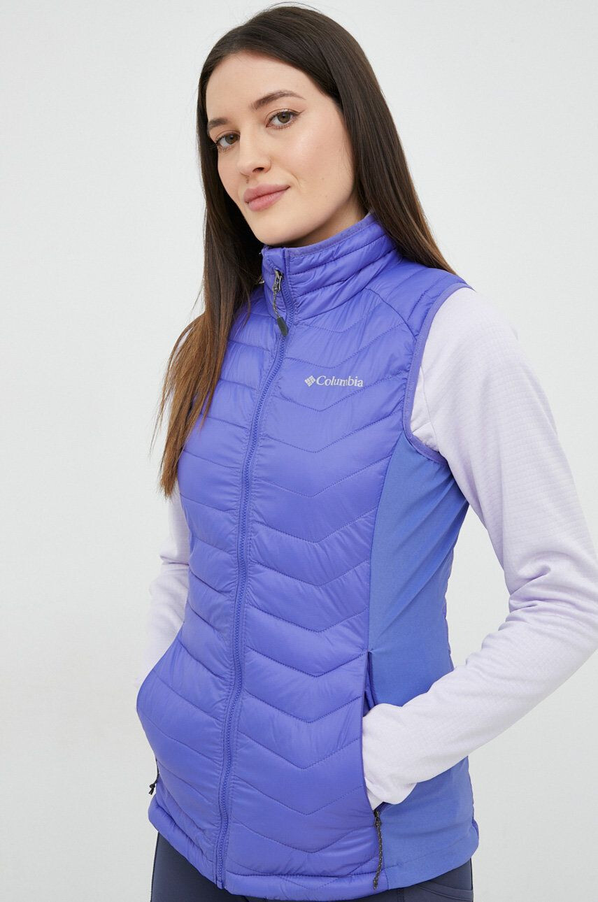 Columbia vesta sport Powder Pass culoarea violet de tranzitie - Pled.ro