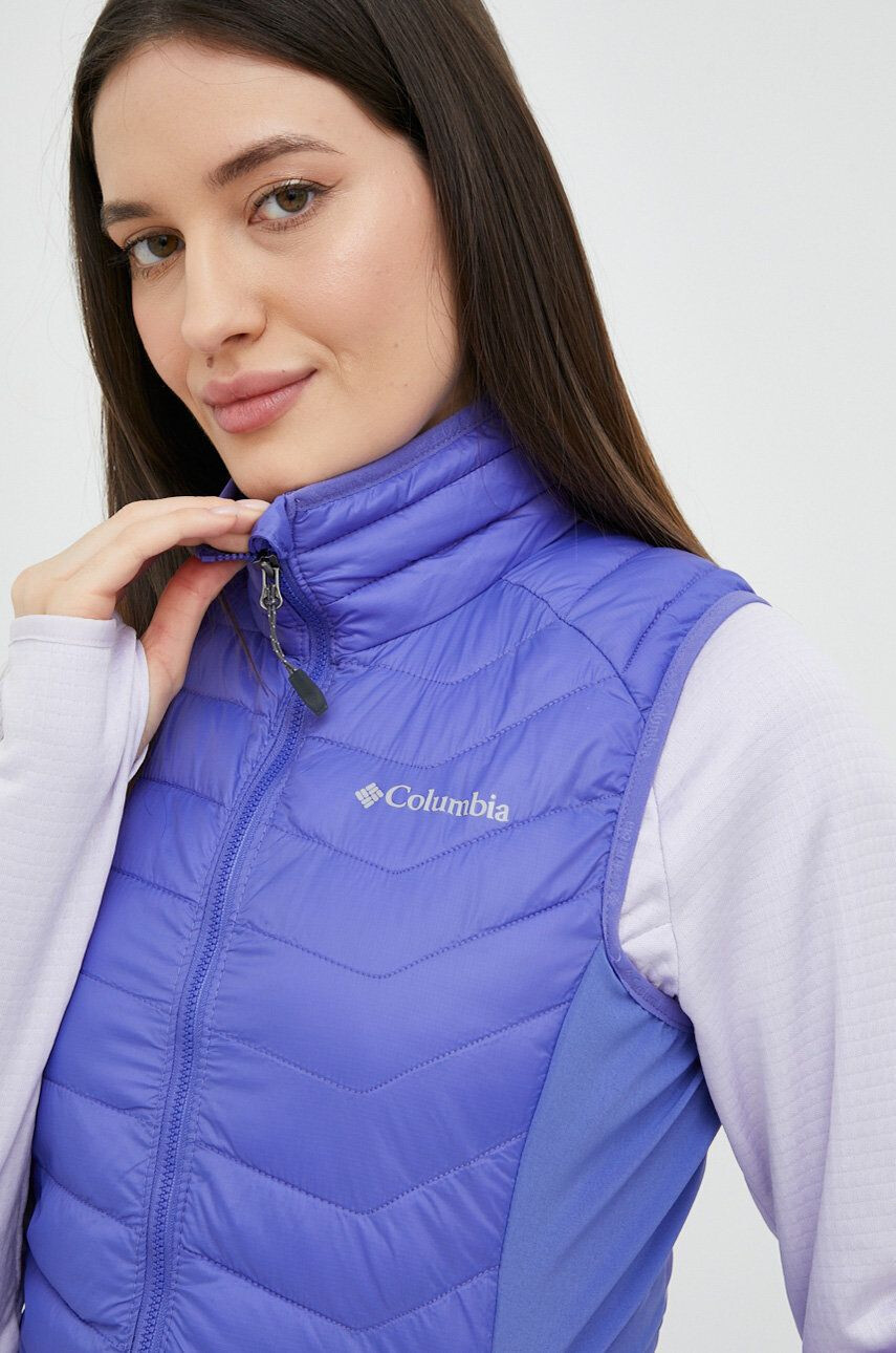 Columbia vesta sport Powder Pass culoarea violet de tranzitie - Pled.ro