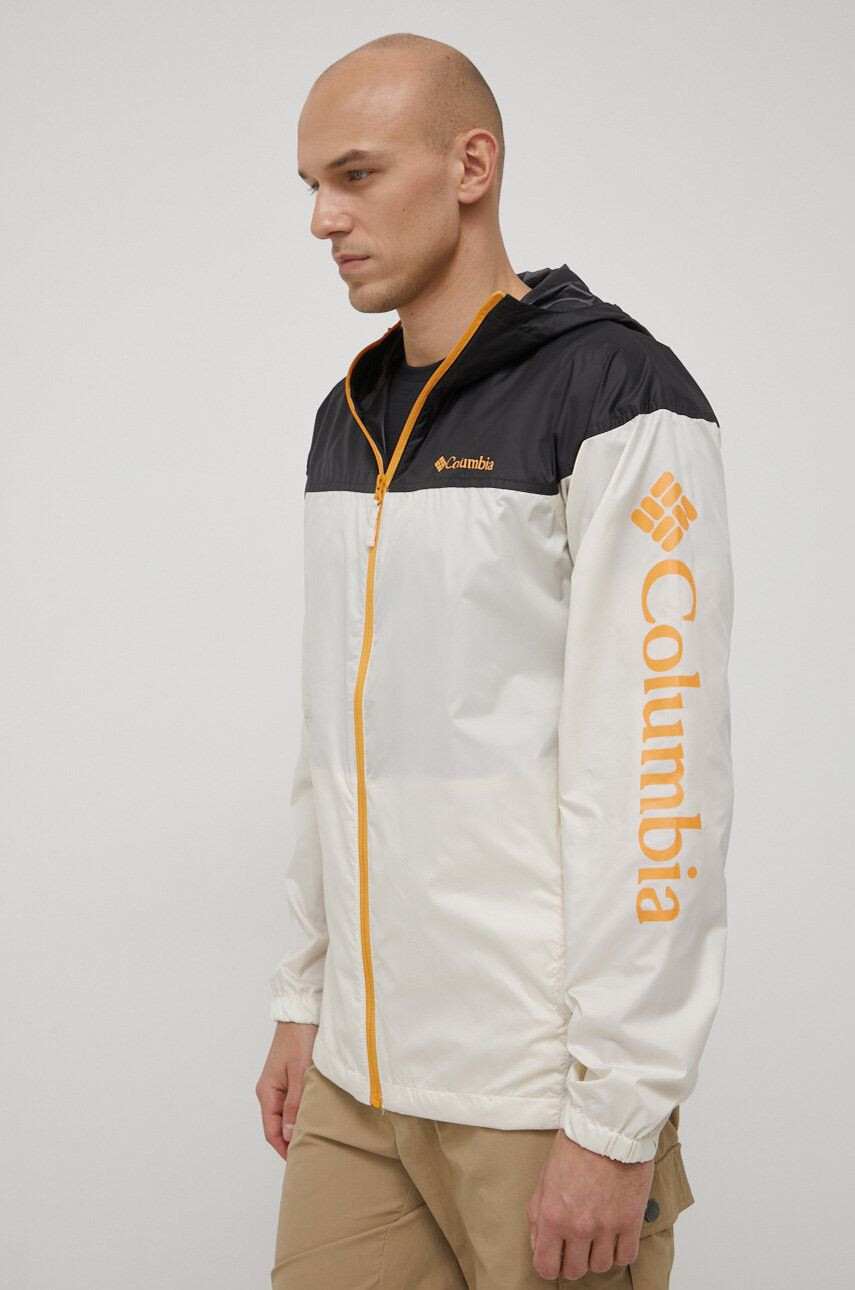 Columbia windbreaker Flash Challenger culoarea bej de tranzitie - Pled.ro