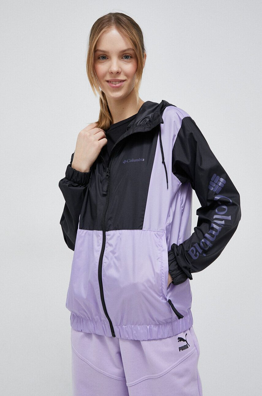 Columbia windbreaker Lily Basin culoarea violet - Pled.ro