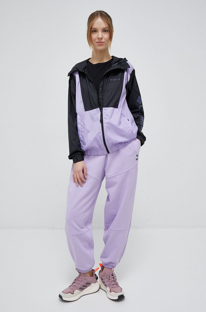 Columbia windbreaker Lily Basin culoarea violet - Pled.ro