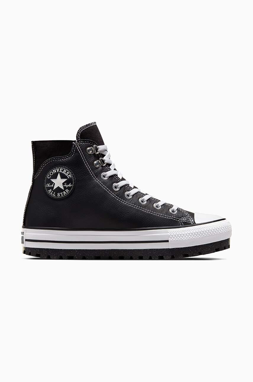 Converse bocanci de piele Chuck Taylor All Star City Trek culoarea negru A04480C - Pled.ro