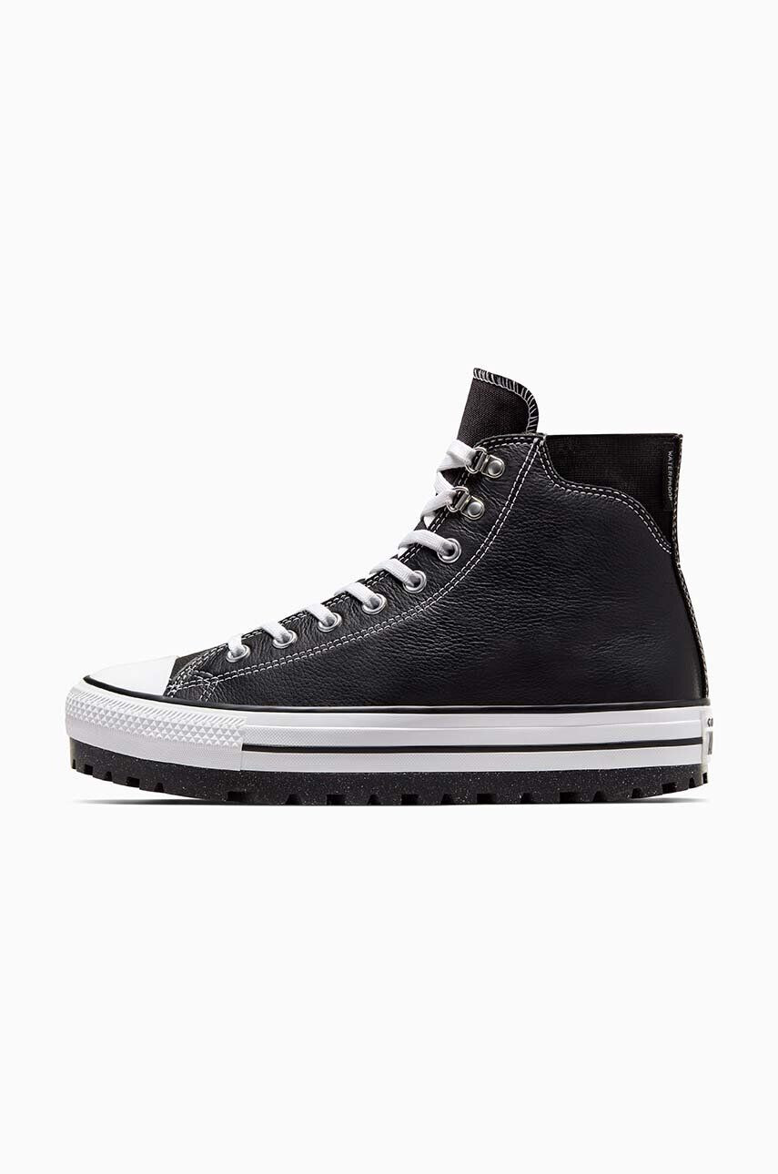 Converse bocanci de piele Chuck Taylor All Star City Trek culoarea negru A04480C - Pled.ro