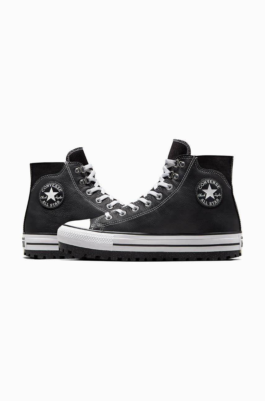 Converse bocanci de piele Chuck Taylor All Star City Trek culoarea negru A04480C - Pled.ro