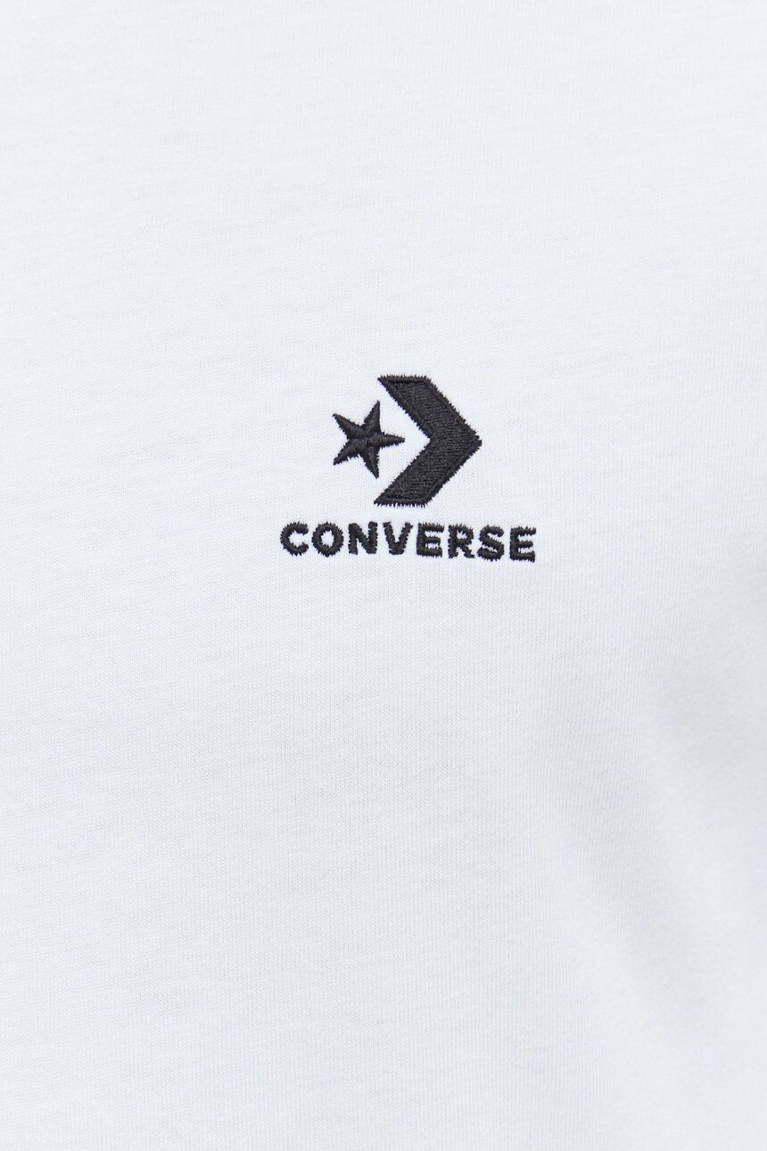 Converse longsleeve din bumbac culoarea alb neted 10023872.A01-WHITE - Pled.ro