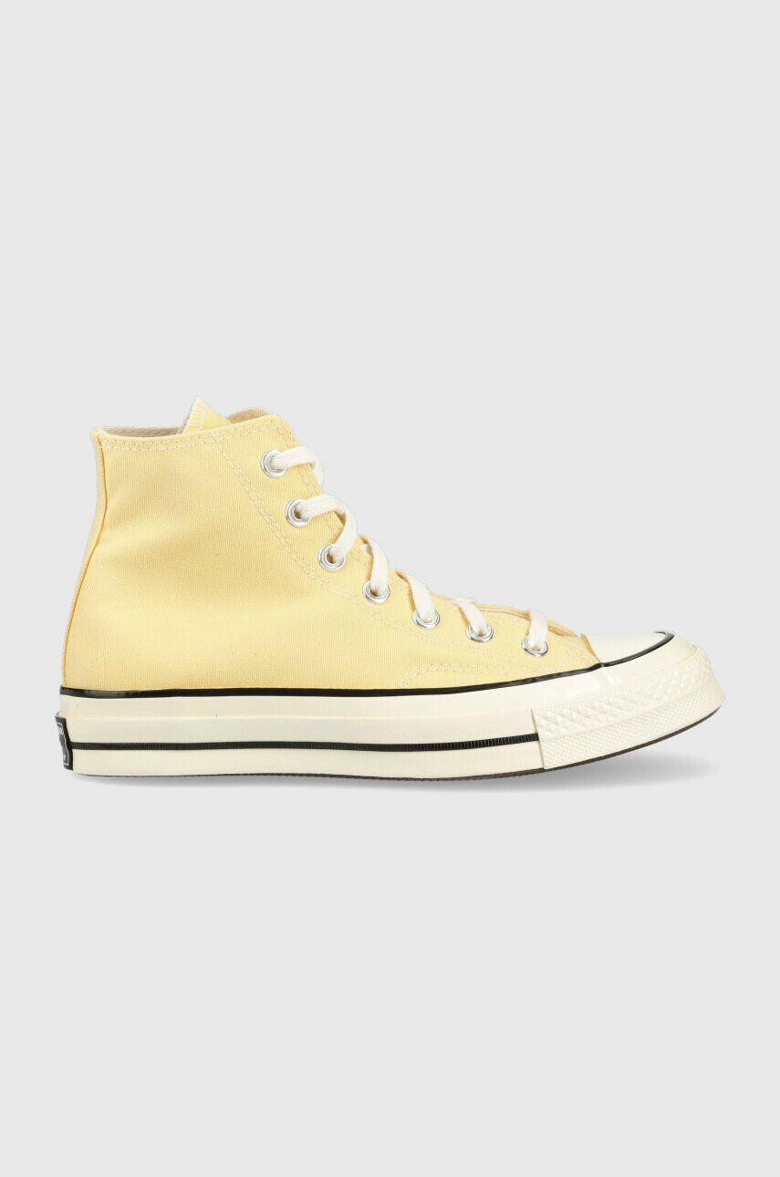 Converse teniși Chuck 70 HI culoarea galben A02757C A02757C-LIGHT.ORN - Pled.ro