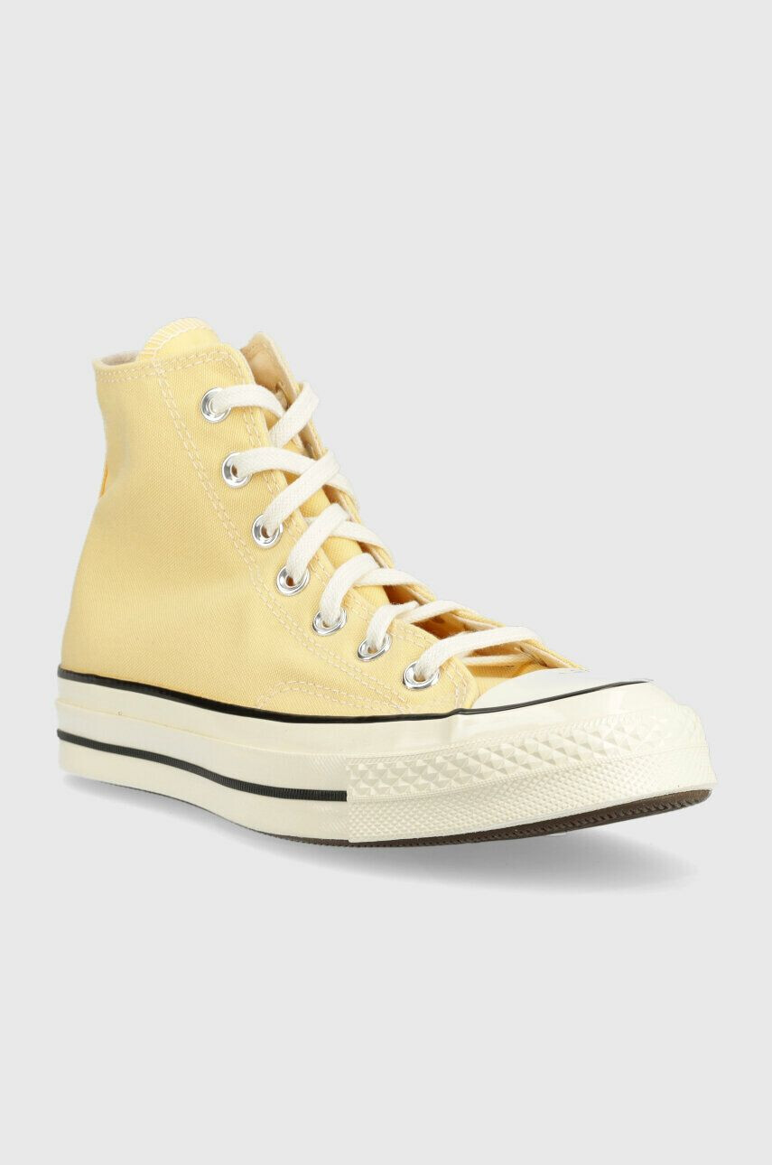 Converse teniși Chuck 70 HI culoarea galben A02757C A02757C-LIGHT.ORN - Pled.ro