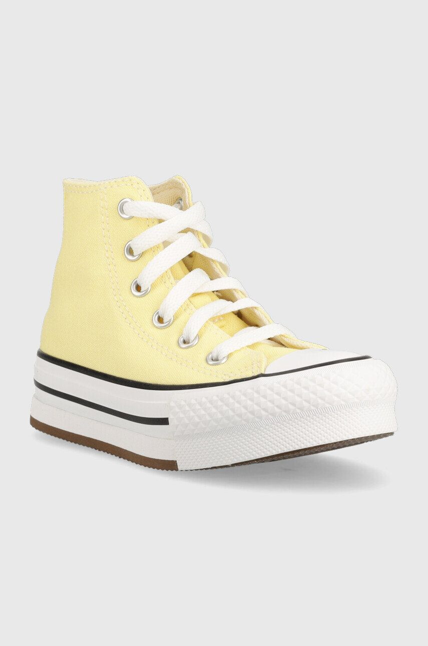 Converse tenisi copii Chuck Taylor All Star Eva Lift culoarea galben - Pled.ro