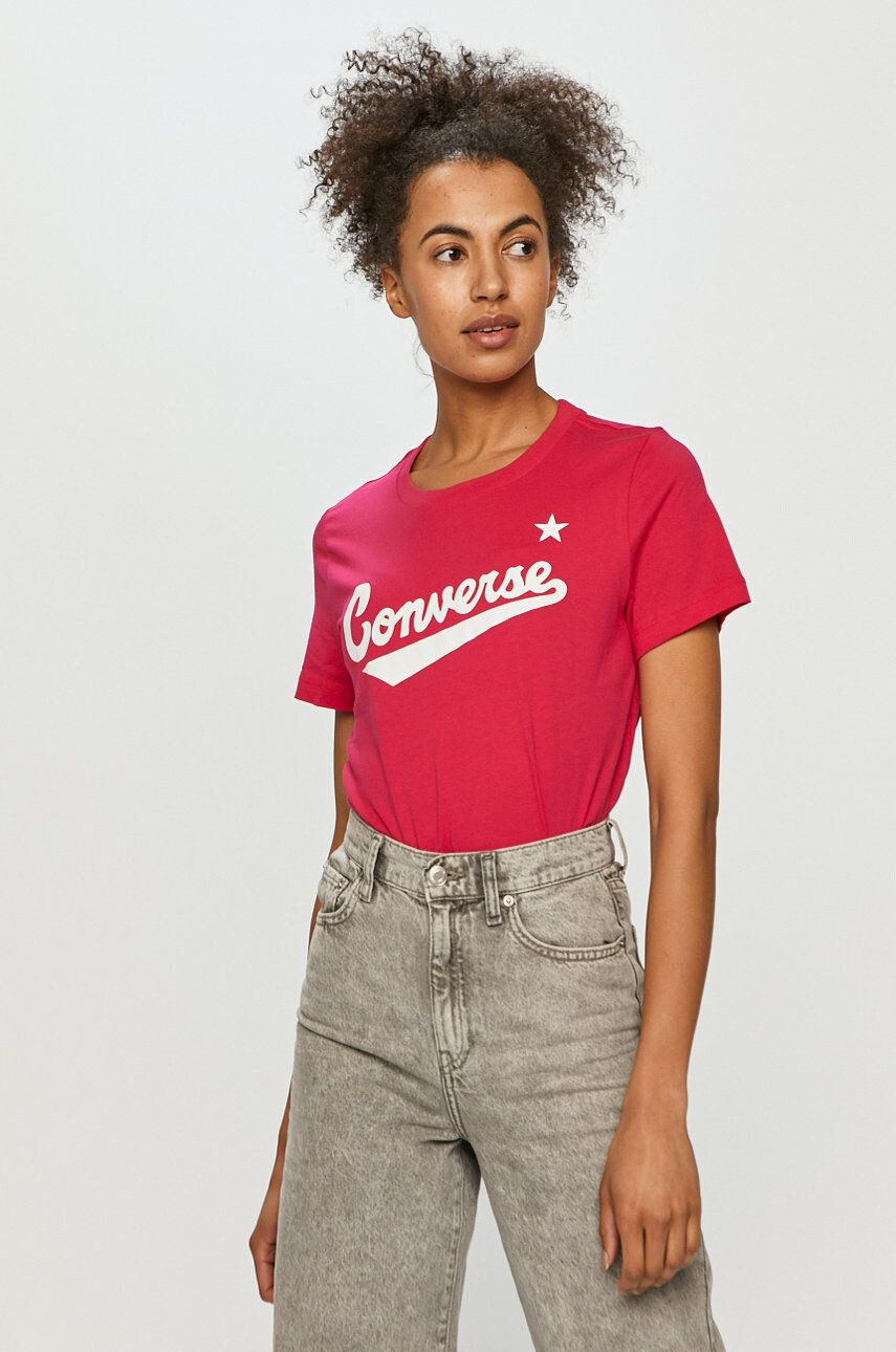 Converse Tricou culoarea roz - Pled.ro