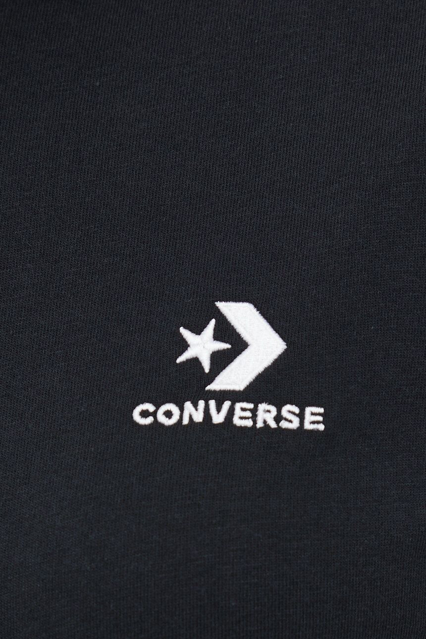 Converse tricou din bumbac culoarea negru neted - Pled.ro