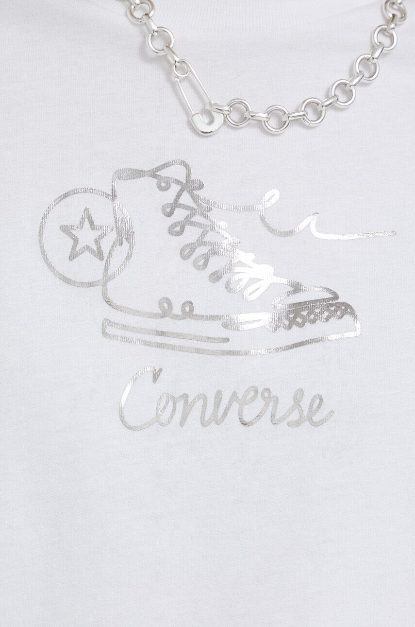 Converse tricou din bumbac culoarea alb - Pled.ro