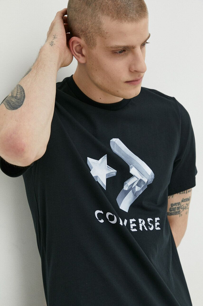 Converse tricou din bumbac culoarea alb - Pled.ro