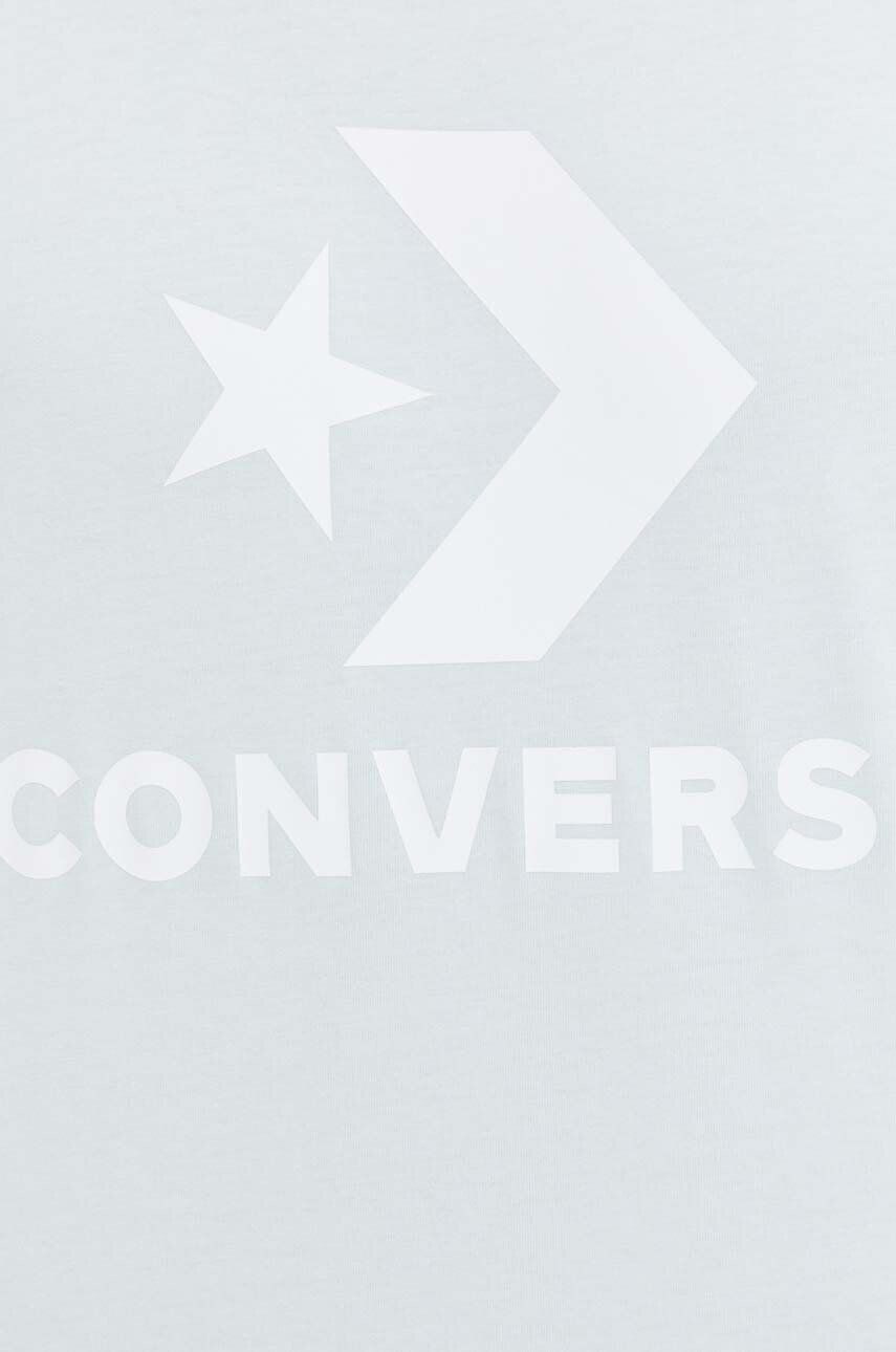 Converse tricou din bumbac culoarea turcoaz cu imprimeu - Pled.ro