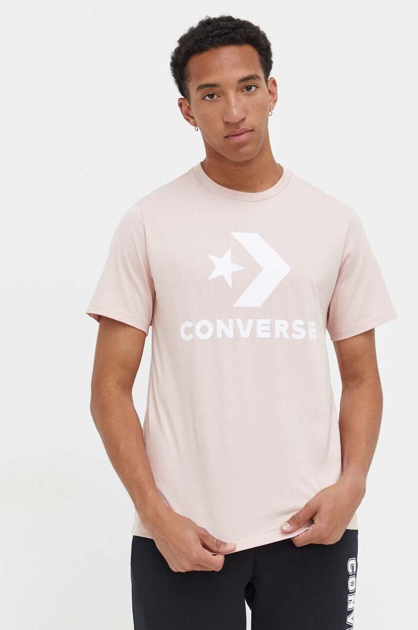 Converse tricou din bumbac culoarea roz cu imprimeu - Pled.ro