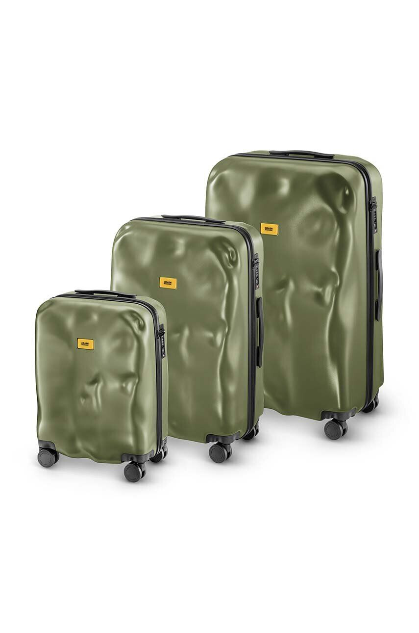 Crash Baggage valiza ICON Medium Size culoarea verde - Pled.ro