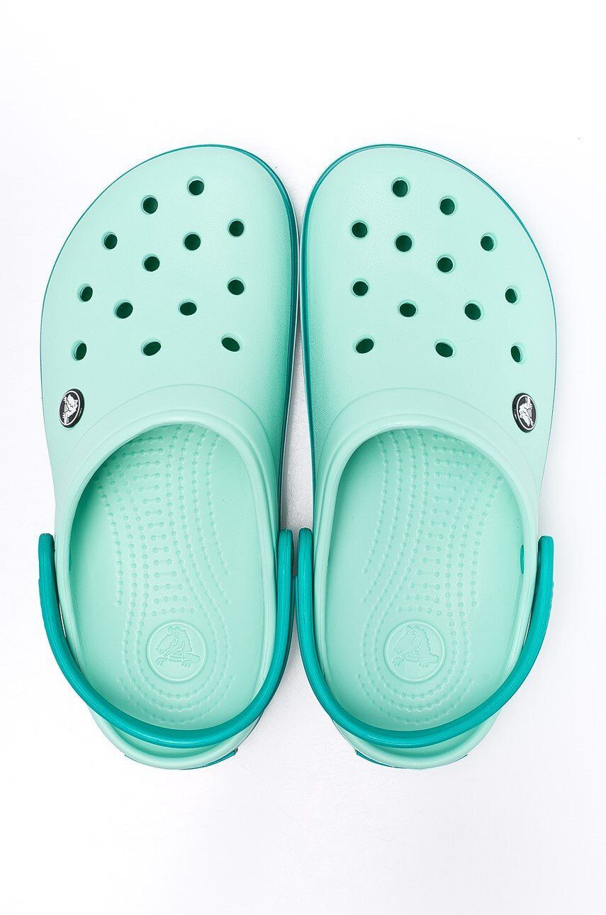 Crocs papuci CROCBAND 11016 femei culoarea turcoaz 11016.NewMintTropicalTe-MintTrTeal - Pled.ro